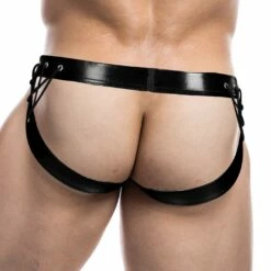 Jock Strap Cut4Men Black Leatherette C4M14 -Offres HOM Boutique Jockstrap c4m C4M14 noir 3