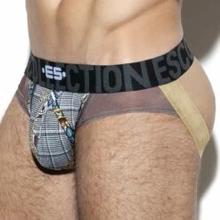 Jock Strap ES Collection Wild Print UN330 -Offres HOM Boutique Jockstrap escollection UN330 marron 4