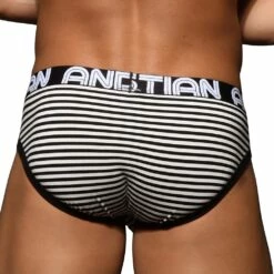 Slip Andrew Christian Fly Stripe Almost Naked 92738 -Offres HOM Boutique Slip ac 92738 noir 3