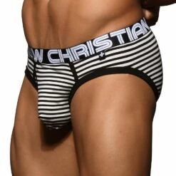 Slip Andrew Christian Fly Stripe Almost Naked 92738 -Offres HOM Boutique Slip ac 92738 noir 4