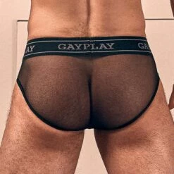 Slip Underpants Rubber GAYPLAY -Offres HOM Boutique Slip gayplay UNDERRUBB noir 3