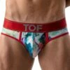 Slip Tie Dye TOF PARIS TOF116R -Offres HOM Boutique Slip tof TOF116R rouge m