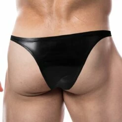 Tanga Cut4Men Black Leatherette C4M11 -Offres HOM Boutique Tanga c4m C4M11 noir 3