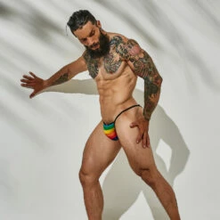 Tanga Cut4Men Rainbow C4M12 6 Tanga Cut4Men Rainbow C4M12 -Offres HOM Boutique Tanga c4m C4M12 multicolor a