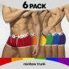 Pack De 6 Boxers Addicted Rainbow AD1143P 1 Pack De 6 Boxers Addicted Rainbow AD1143P -Offres HOM Boutique boxer ad ad1143p cmod m