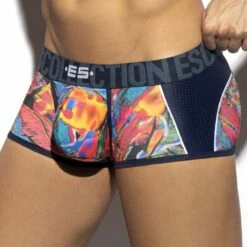 Boxer ES Collection Floral Mesh UN418 -Offres HOM Boutique boxer esco UN418 bleu 4