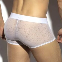 Boxer ES Collection Glitter Net UN584 -Offres HOM Boutique boxer eso un584 blanc 3