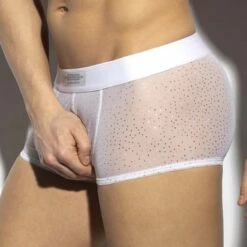 Boxer ES Collection Glitter Net UN584 -Offres HOM Boutique boxer eso un584 blanc 4