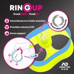 Jock Strap Cockring Addicted Mesh AD924 -Offres HOM Boutique jockstrap addicted AD924 jaune 6