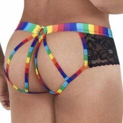 Jock Strap Candyman Pride Lace 99498 -Offres HOM Boutique jockstrap candy 99498 noir 3