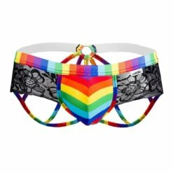 Jock Strap Candyman Pride Lace 99498 -Offres HOM Boutique jockstrap candy 99498 noir 9