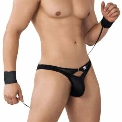 Jock Strap Candyman Chain And Cuffs 99621 -Offres HOM Boutique jockstrap candy 99621 noir 4