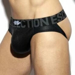 Jock Strap ES Collection Matt Snake UN434 -Offres HOM Boutique jockstrap esco UN434 noir 4