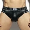 Jock Strap ES Collection Shiny Rib UN425 1 Jock Strap ES Collection Shiny Rib UN425 -Offres HOM Boutique jockstrap esco un425 noir m