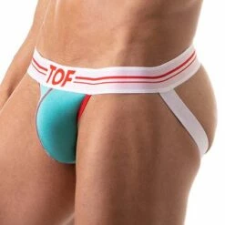 Jock Strap French TOF PARIS TOF159T -Offres HOM Boutique jockstrap tof TOF159T turquoise 4
