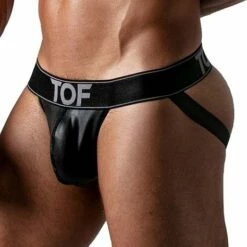Jock Strap Vinyl TOF PARIS TOF160N 7 Jock Strap Vinyl TOF PARIS TOF160N -Offres HOM Boutique jockstrap tof tof160n noir 4