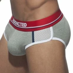 Slip Addicted XXL Sportive AD702 -Offres HOM Boutique slip addicted AD702 gris 4