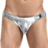 Slip Cut4Men Silver Skai C4M01 -Offres HOM Boutique slip c4m c4m01 argent m