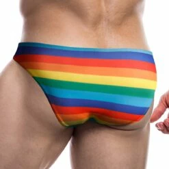 Slip Cut4Men Rainbow C4M01 -Offres HOM Boutique slip c4m c4m01 raye 3